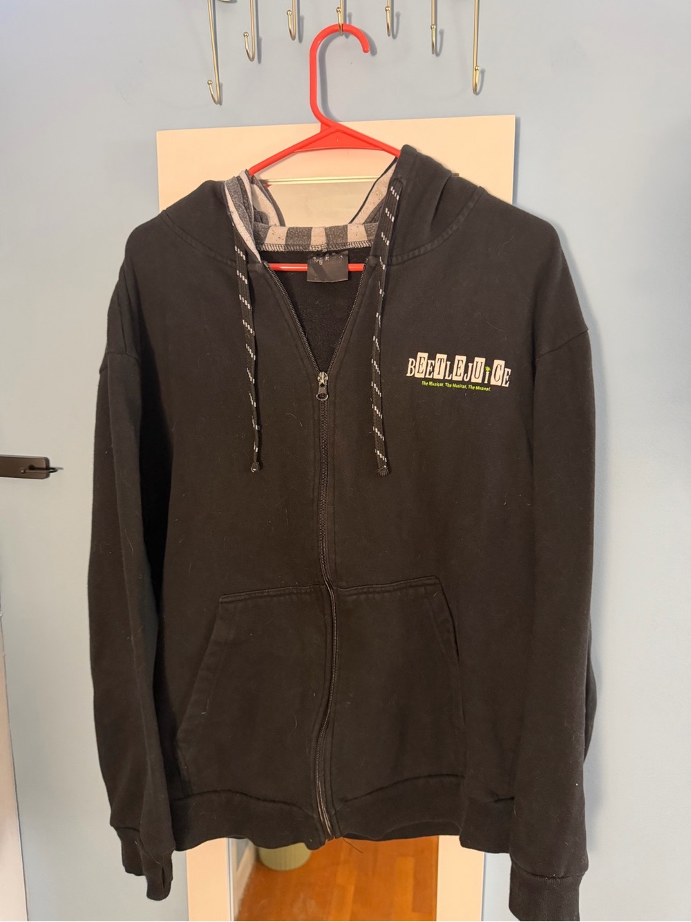 Beetlejuice - The Musical Black Zip-Up Logo Hoodie. Size: M